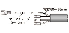 電線を通す。