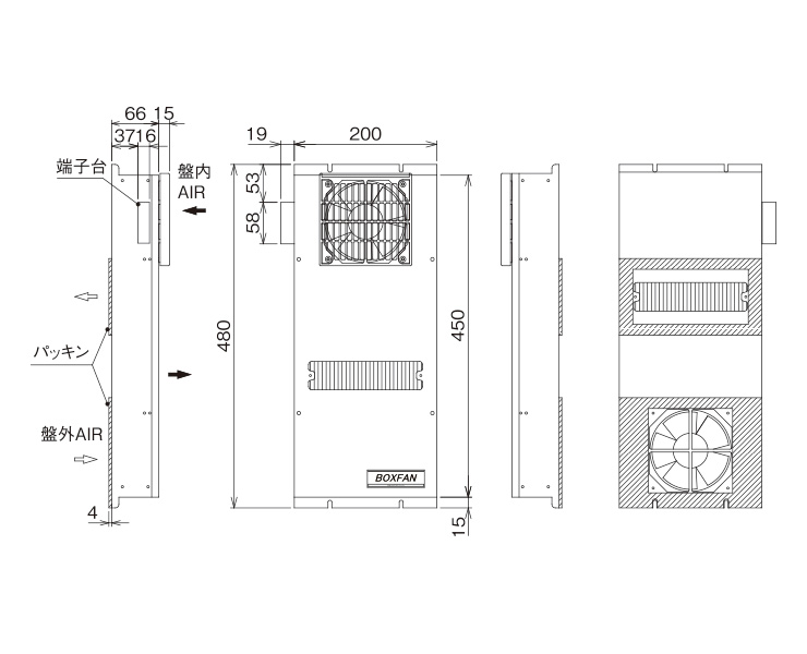 日本未発売 Nito 制御盤キャビネット 屋内用 露出形 B12-58 1個入り B12-58 1個  128-8827※車上渡し 