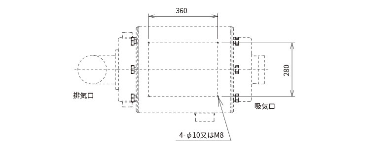 取付穴加工図